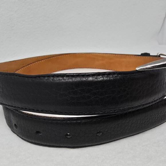 Martin Dingman Belt Mens Sz 40 Premium European Calfskin Black Leather - Picture 2 of 16